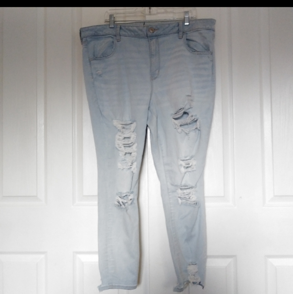 American Eagle Distressed Next level Stretch